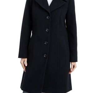 Anne Klein Elegant Black Trench Coat